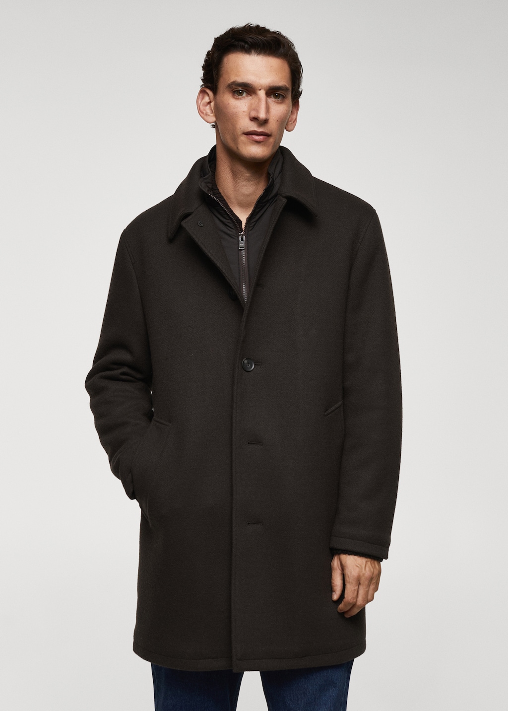 Thermoregulating wool coat - Medium plane