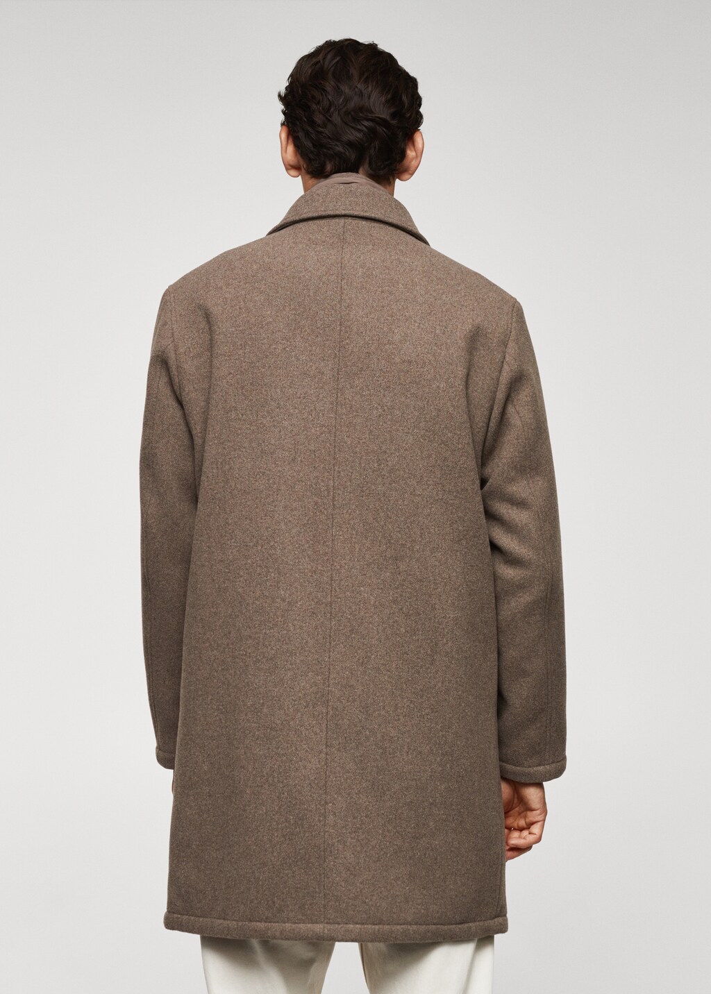 Thermoregulating wool coat - Reverse of the article