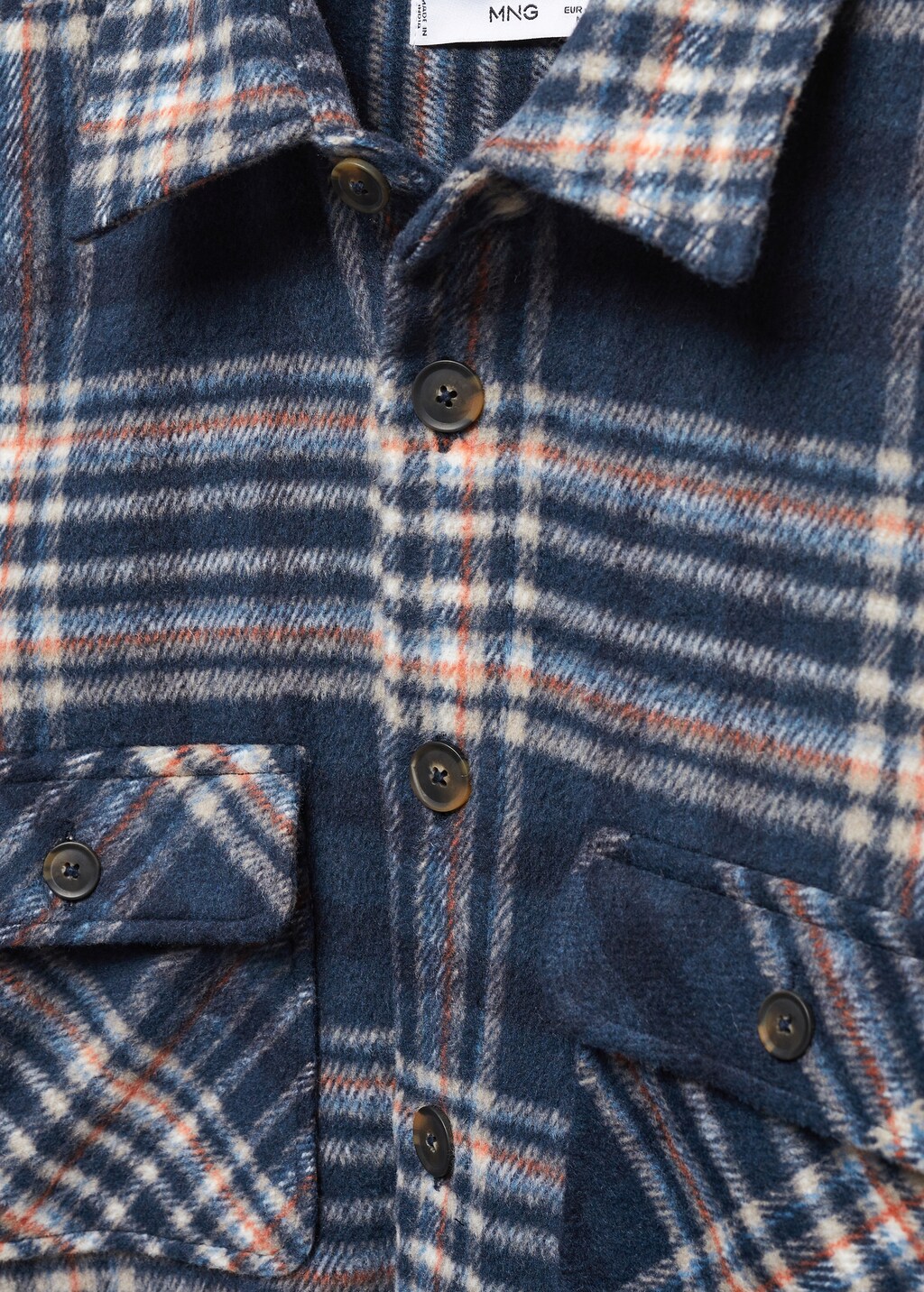 Check wool-blend overshirt - Details of the article 8