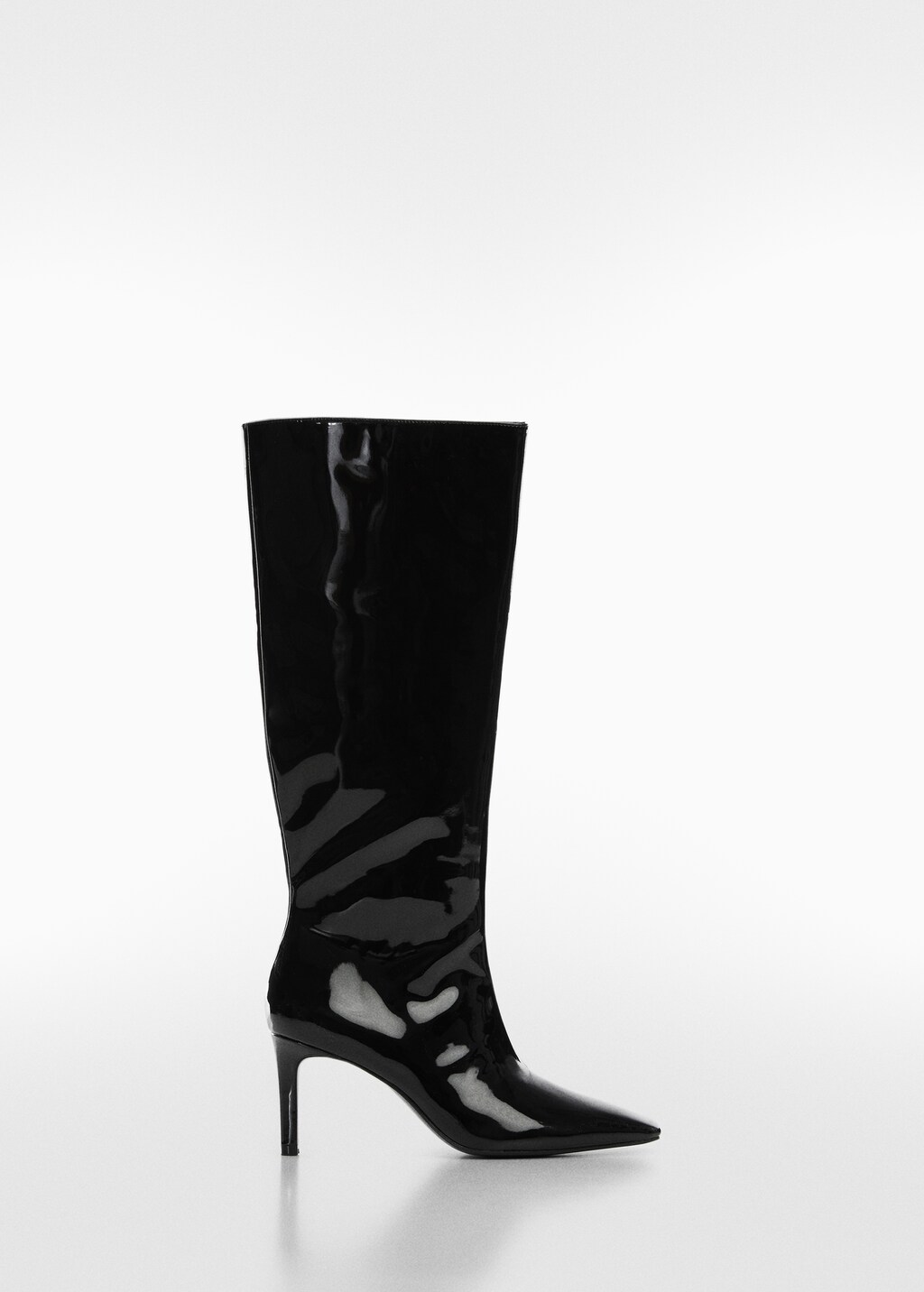 Patent leather-effect heeled boots - Article without model