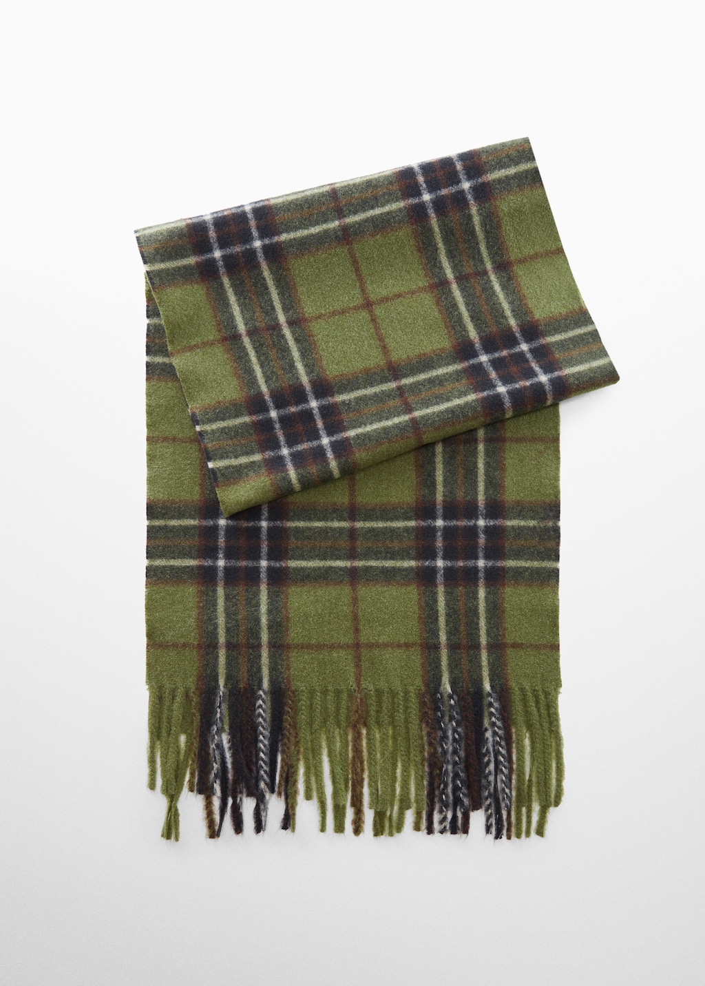 Fringed check scarf - Article without model