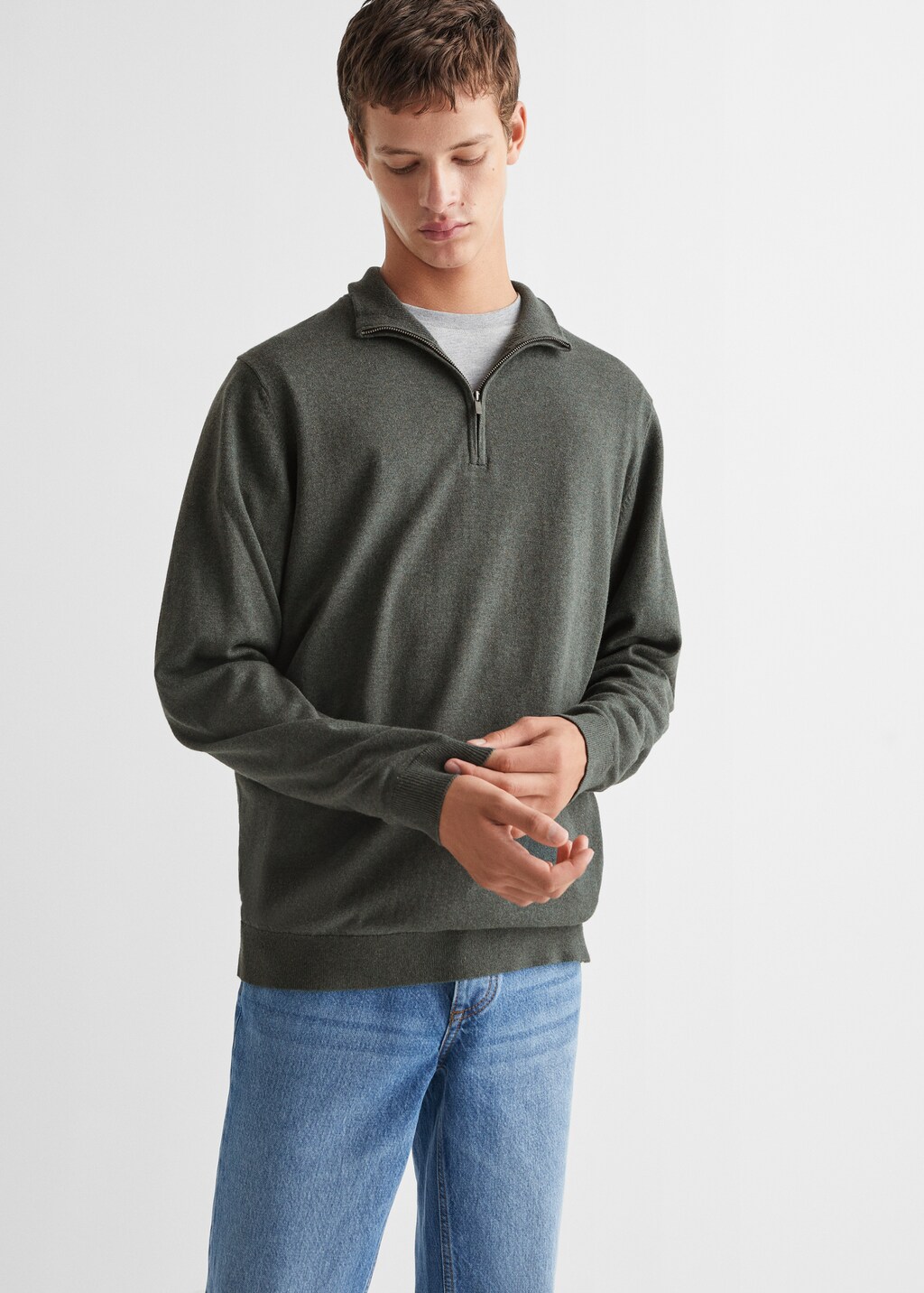 Zip neck jumper - Medium plane