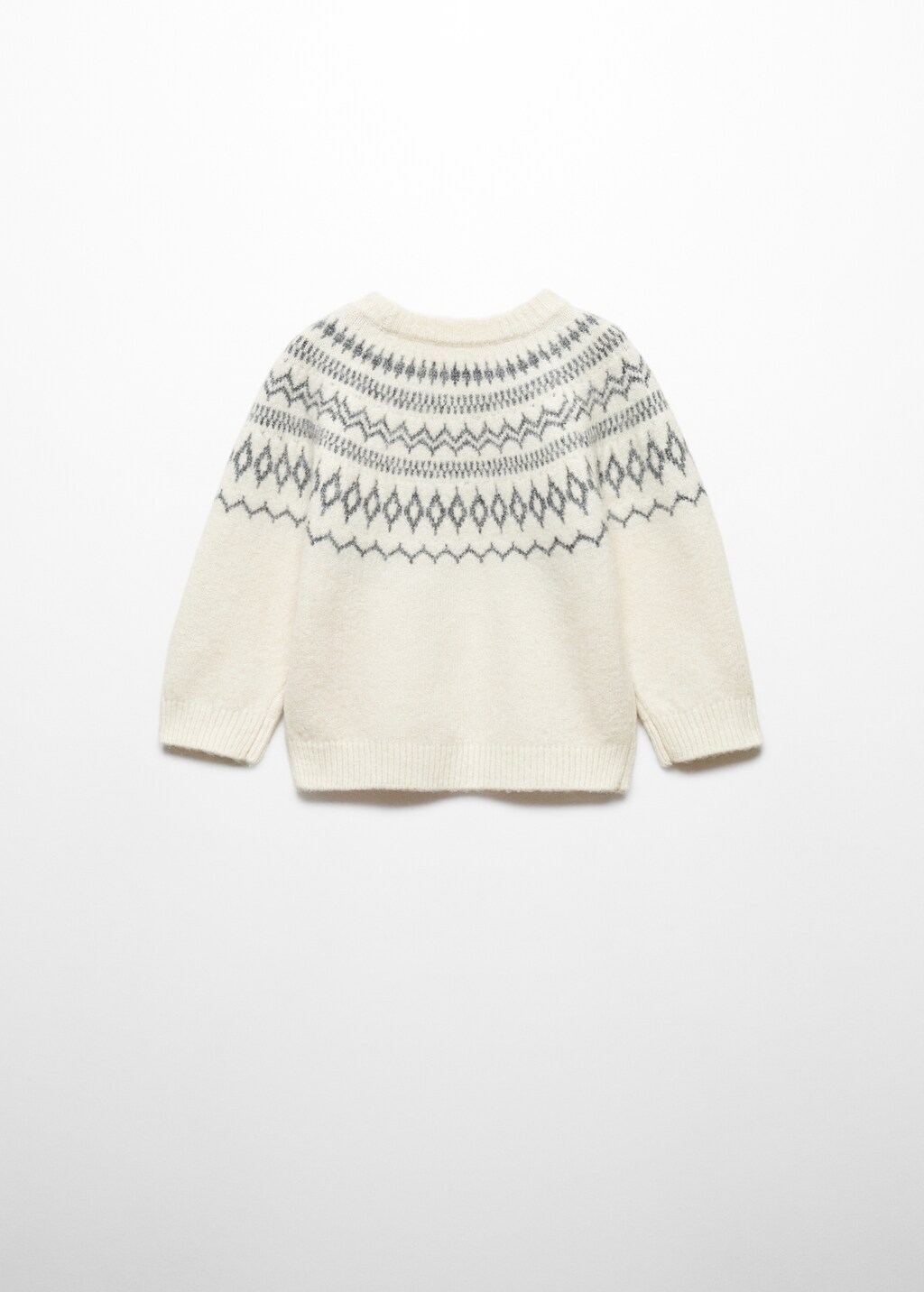 Jacquard knitted sweater - Reverse of the article