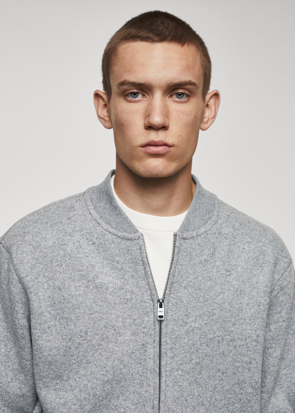 Wool-blend bomber sweatshirt - Details of the article 1