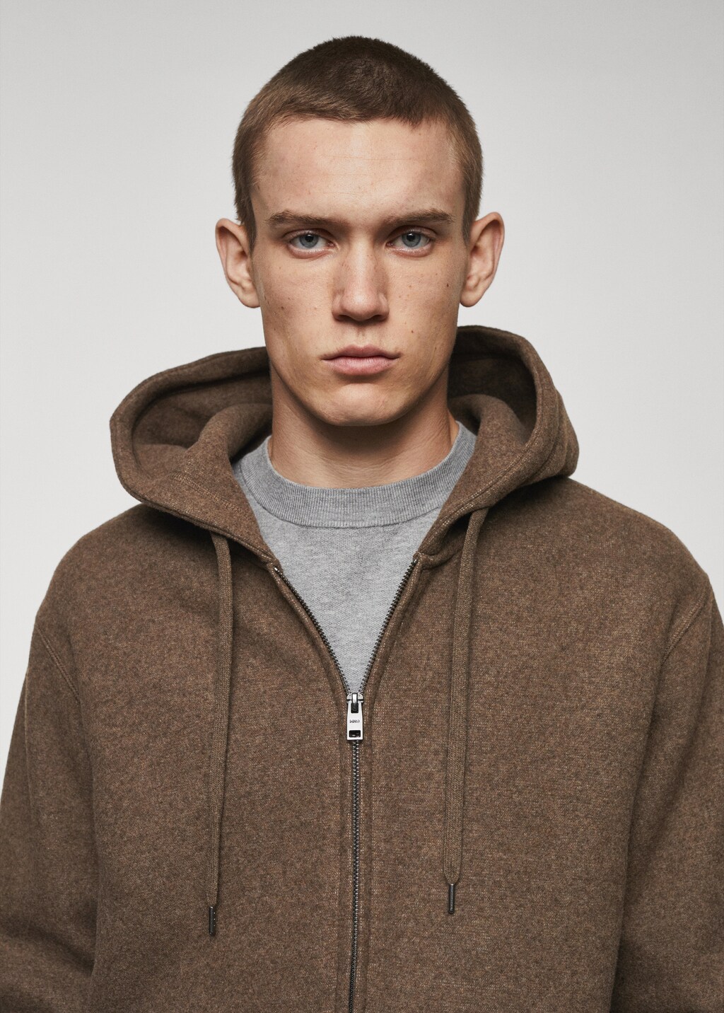 Wool-blend hooded sweatshirt - Details of the article 1