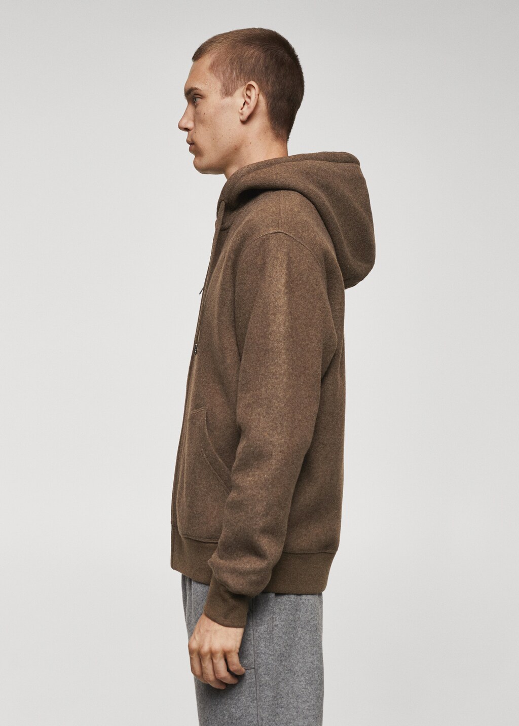 Wool-blend hooded sweatshirt - Details of the article 2