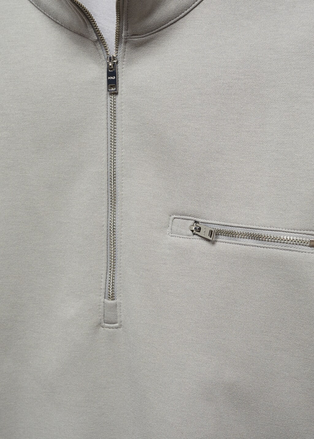 Cotton sweatshirt with zip neck - Details of the article 8