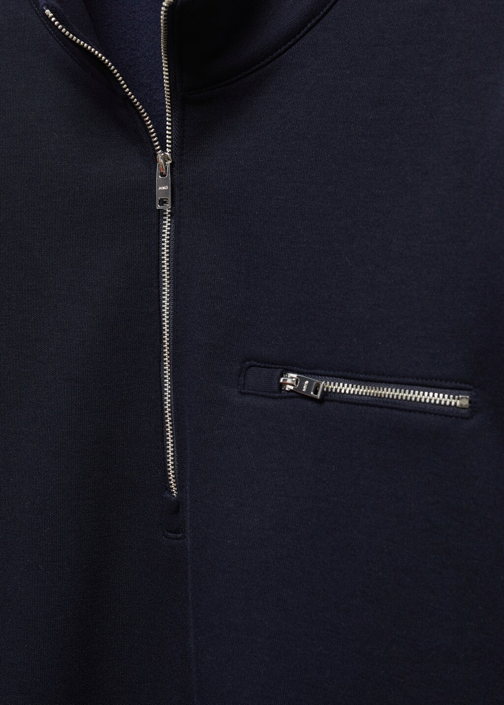 Cotton sweatshirt with zip neck - Details of the article 8