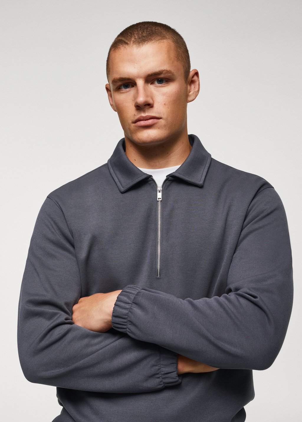 Cotton polo sweatshirt - Details of the article 1