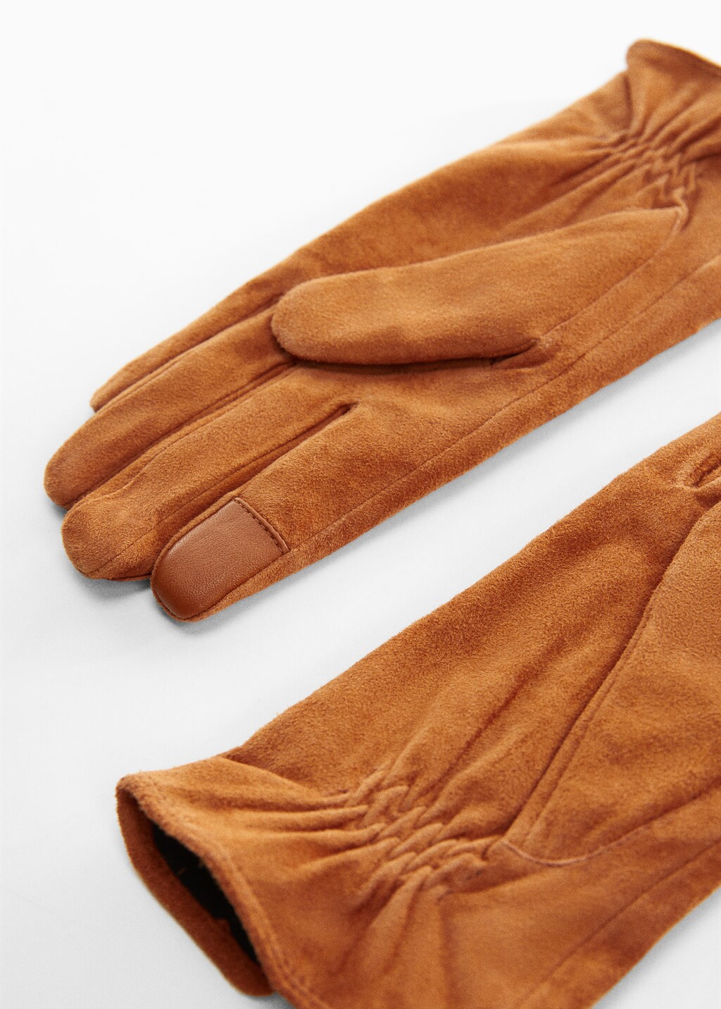 Suede gloves with seam detail - Details of the article 1