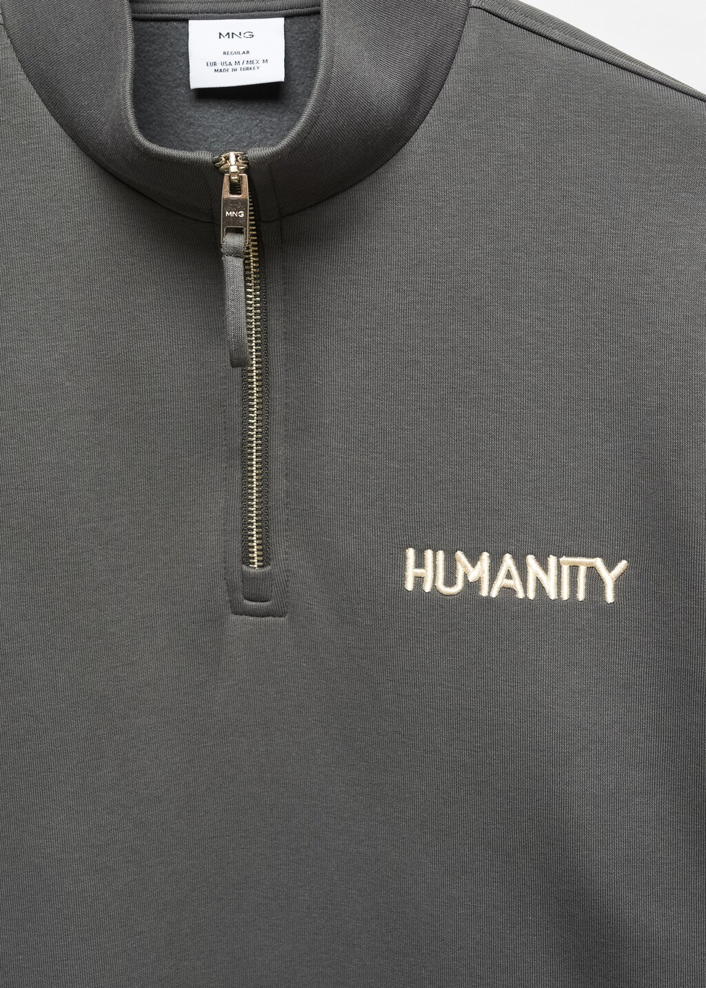 Zip embroidered sweatshirt - Details of the article 8