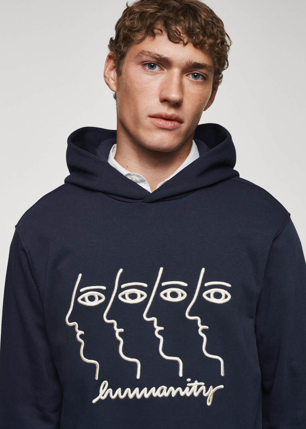 Embroidered hoodie - Details of the article 1