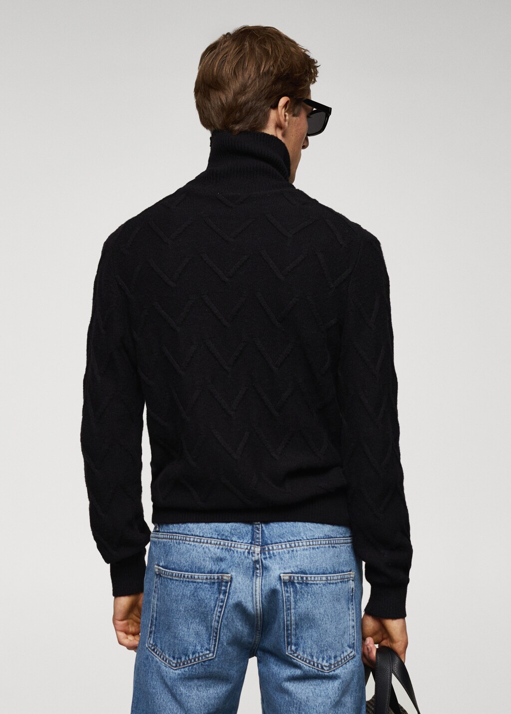 Structured wool sweater - Reverse of the article