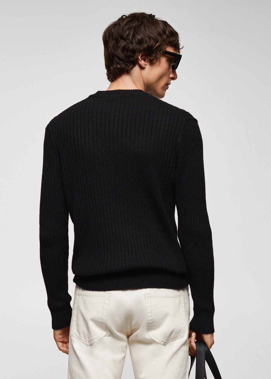 Ribbed wool-blend sweater - Reverse of the article