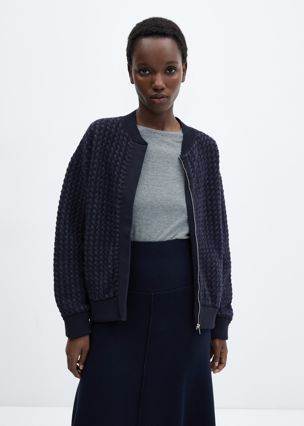 Veste bomber maille - Plan moyen