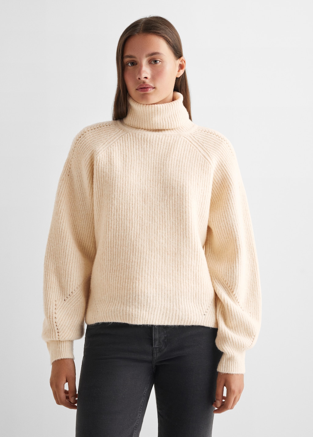 Wool-blend knit sweater - Medium plane