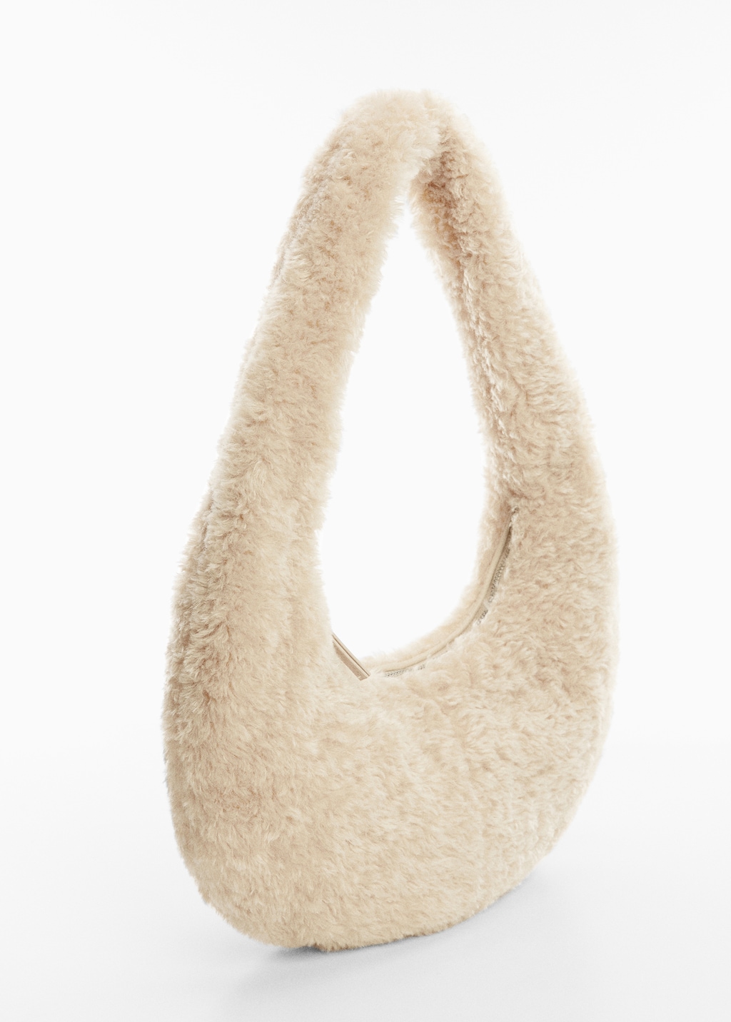 Fur-effect shoulder bag - Medium plane