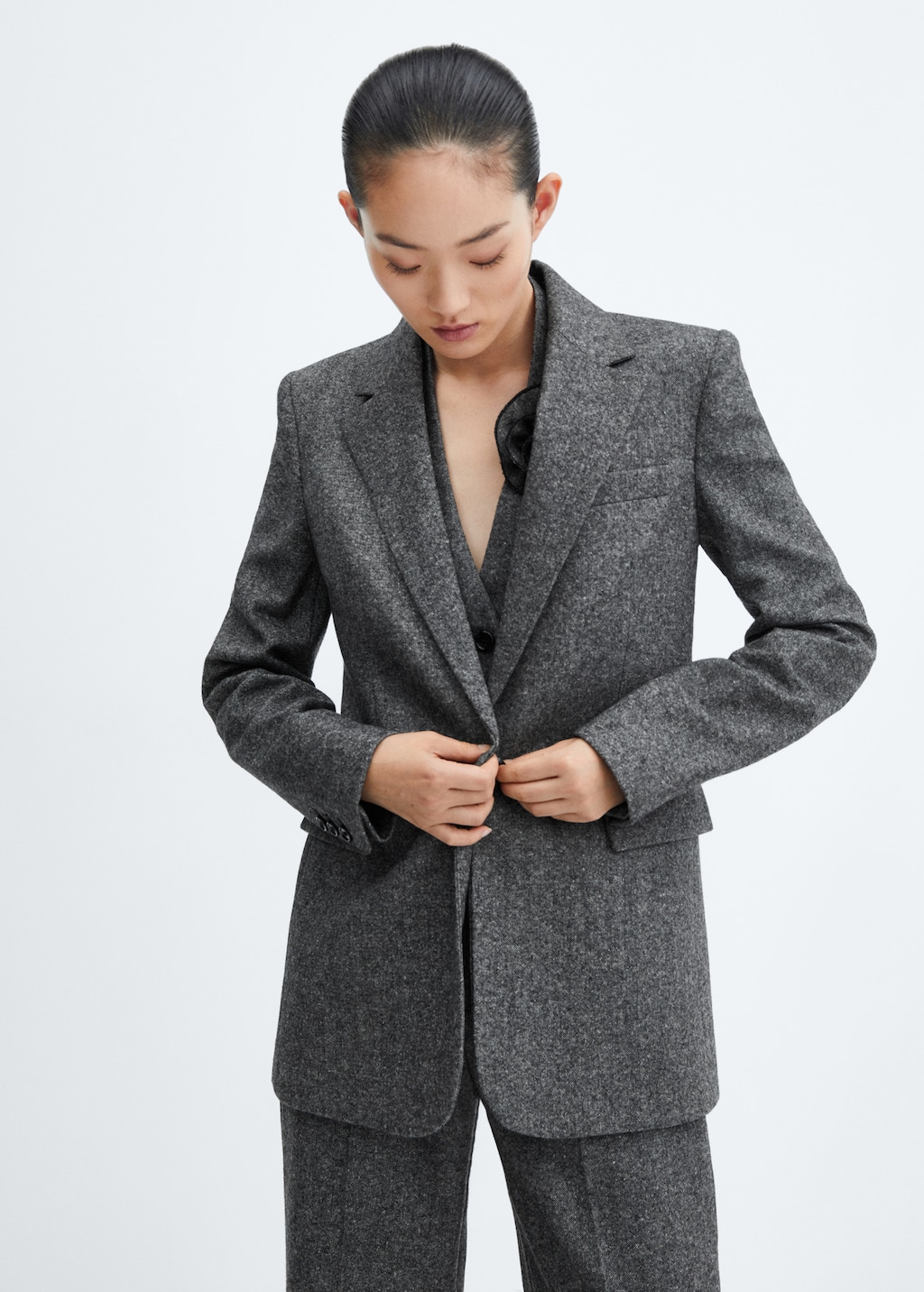 Wool suit blazer - Medium plane