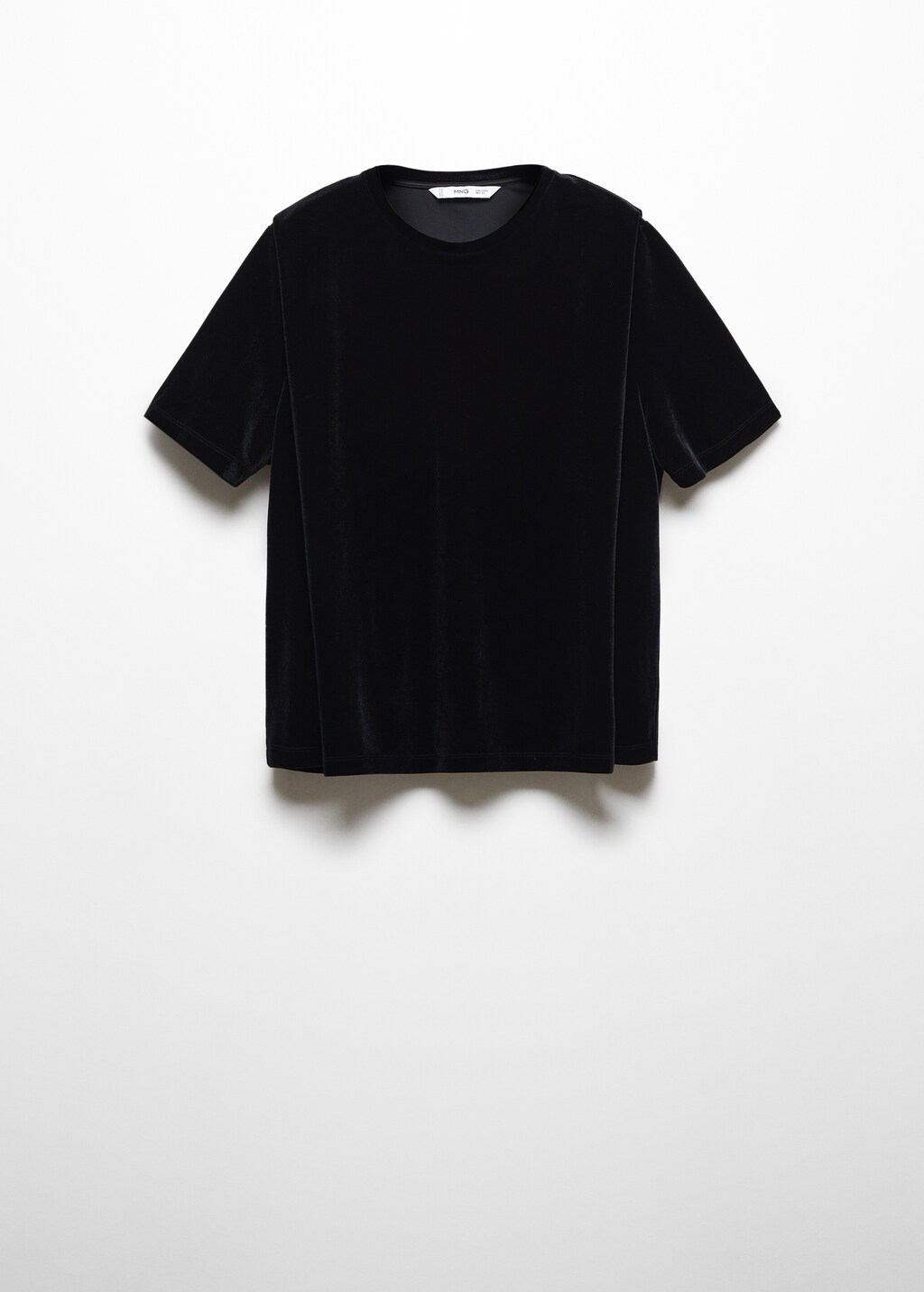 T-shirt with velvet shoulder pads  - Article without model