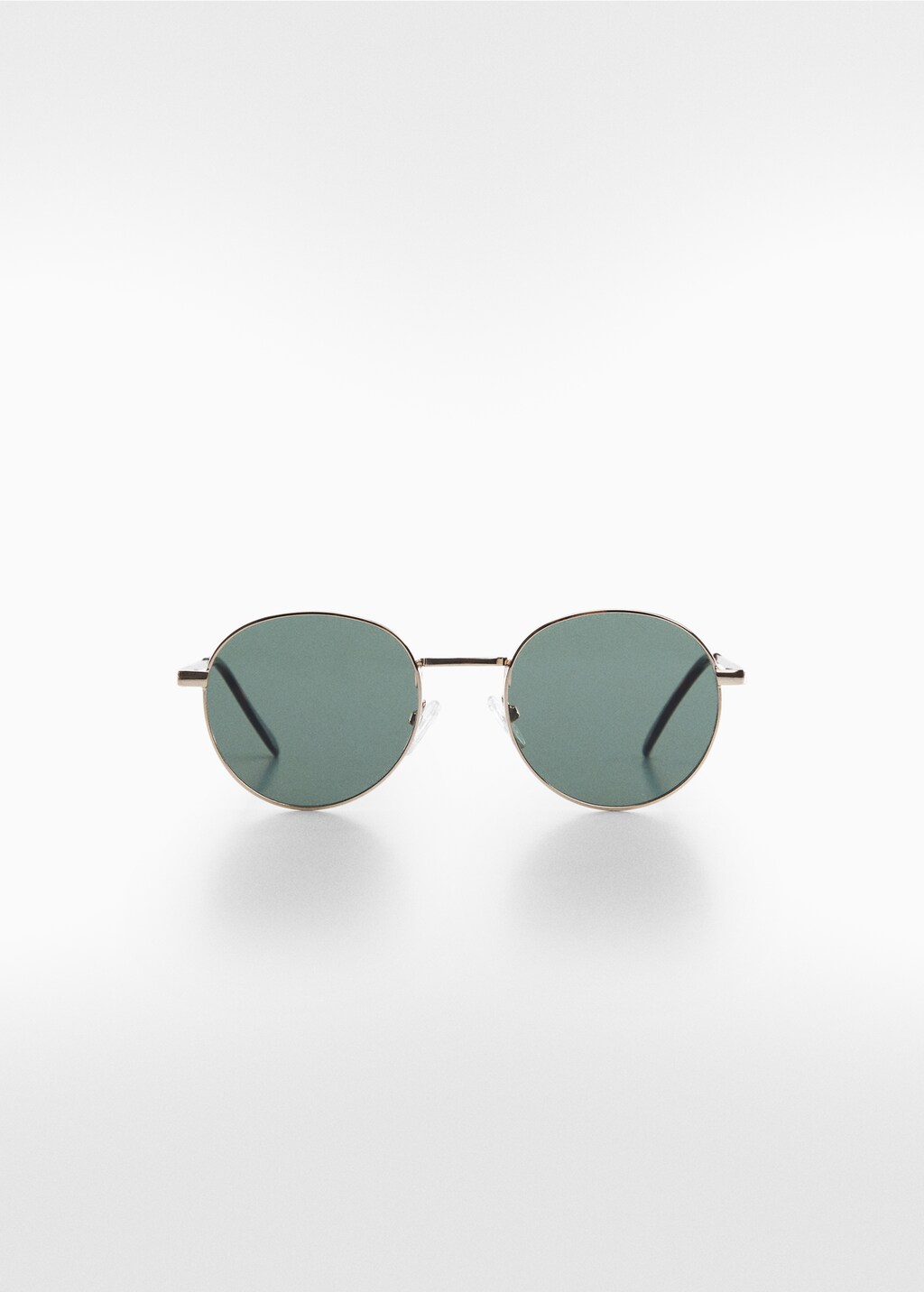 Round metal-rimmed sunglasses - Article without model