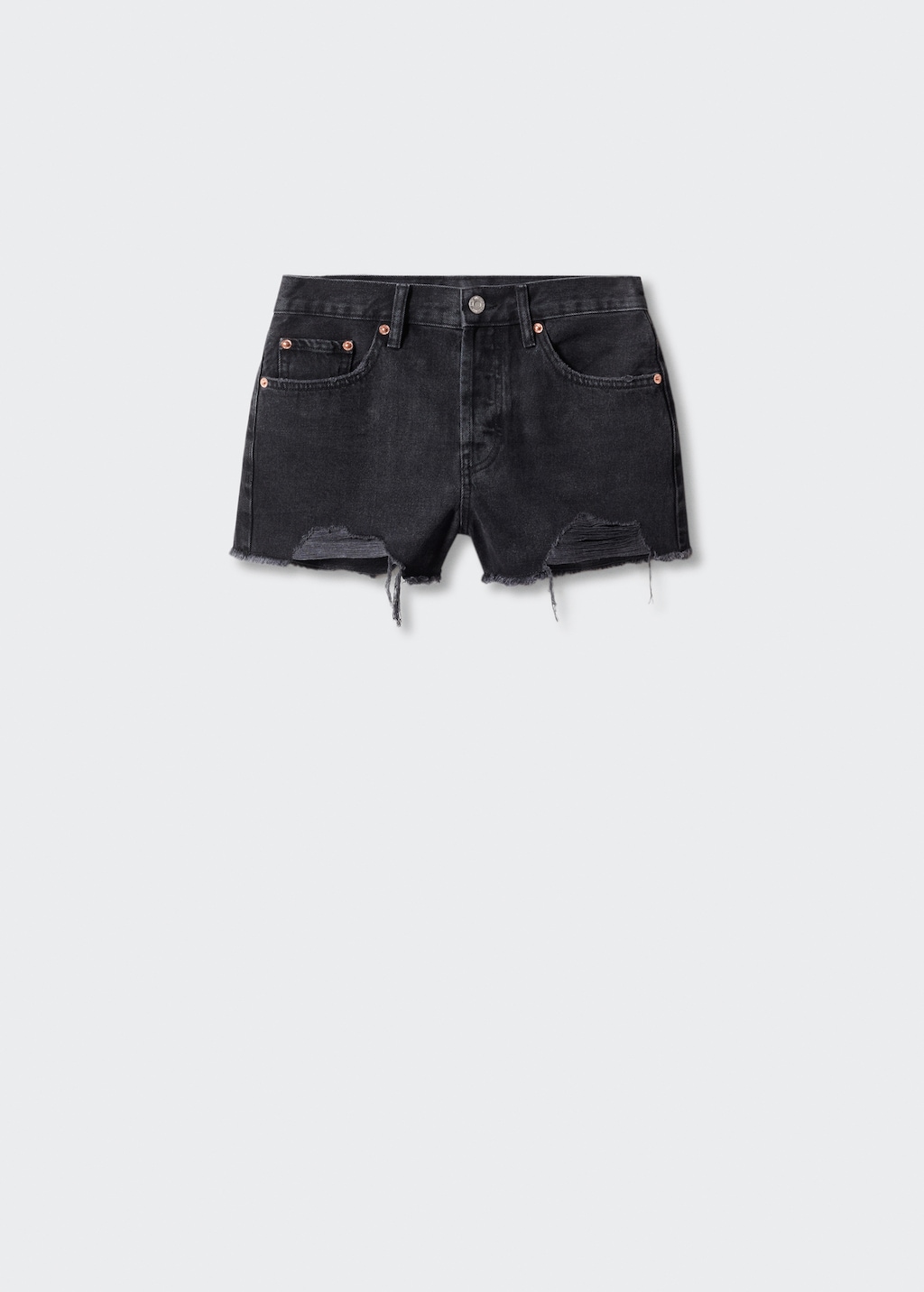 Denim shorts met scheuren - Artikel zonder model