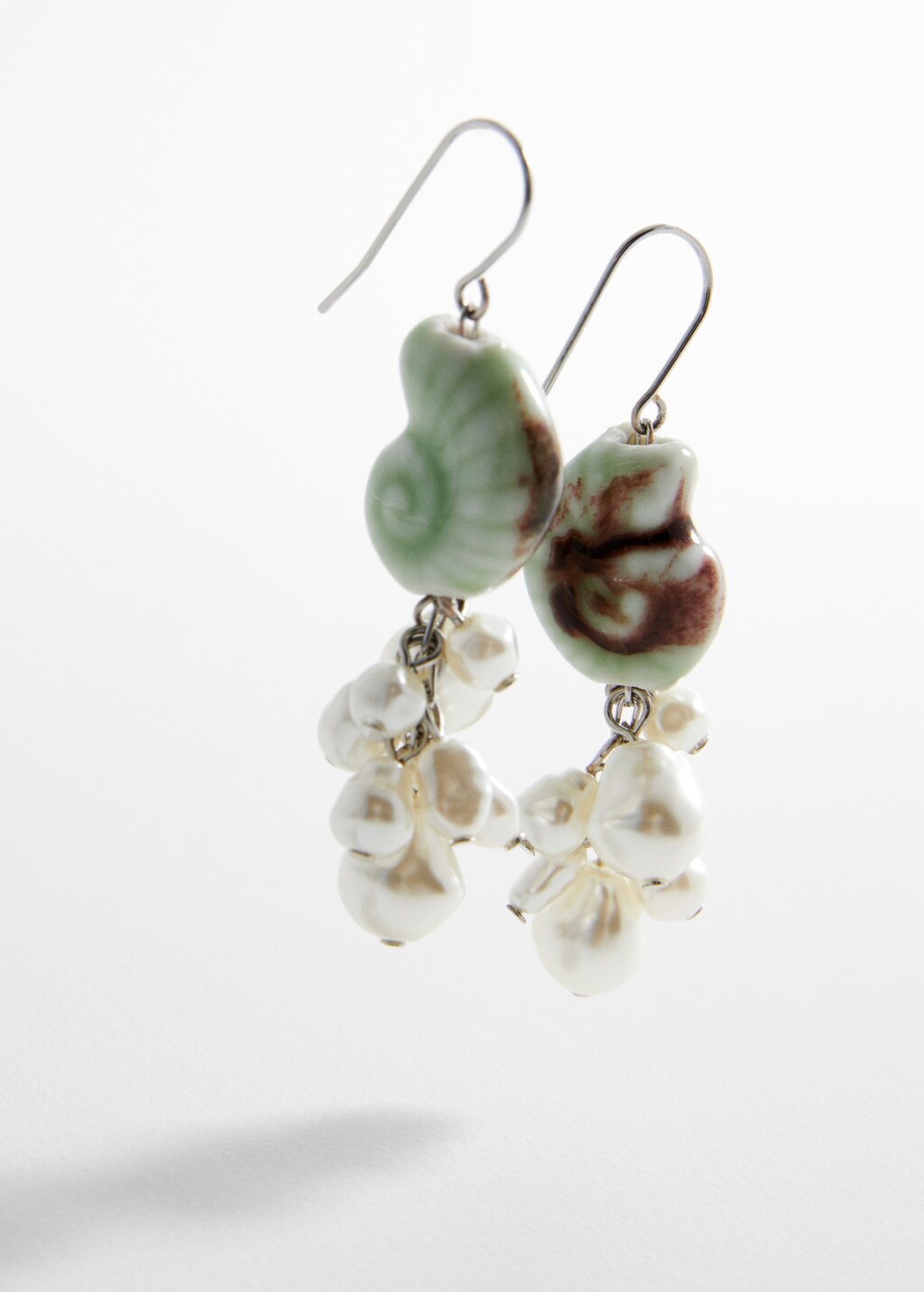 Combined shell earrings - Medium plane