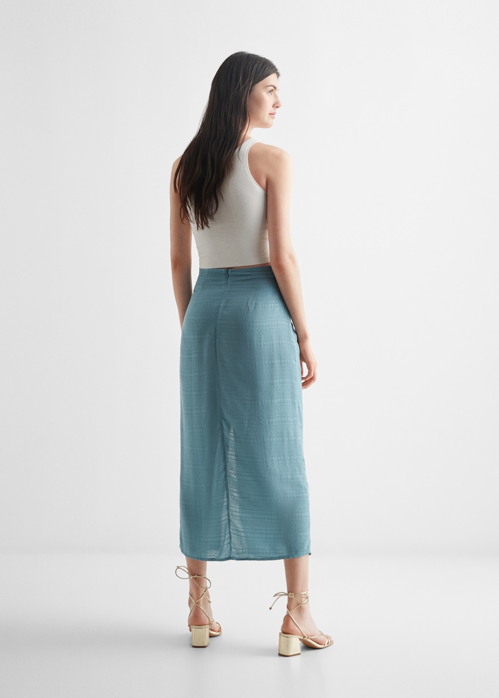 Knot midi skirt - Reverse of the article