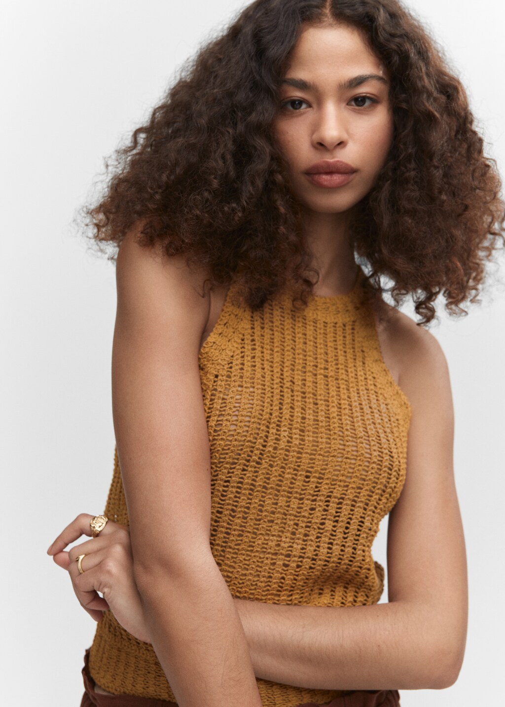 Halter-neck knitted top - Details of the article 1