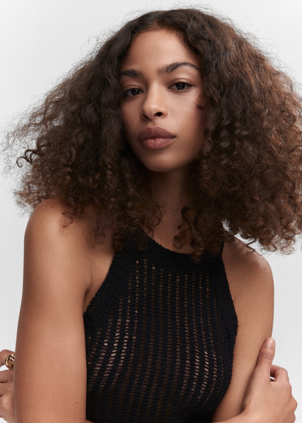 Halter-neck knitted top - Details of the article 1