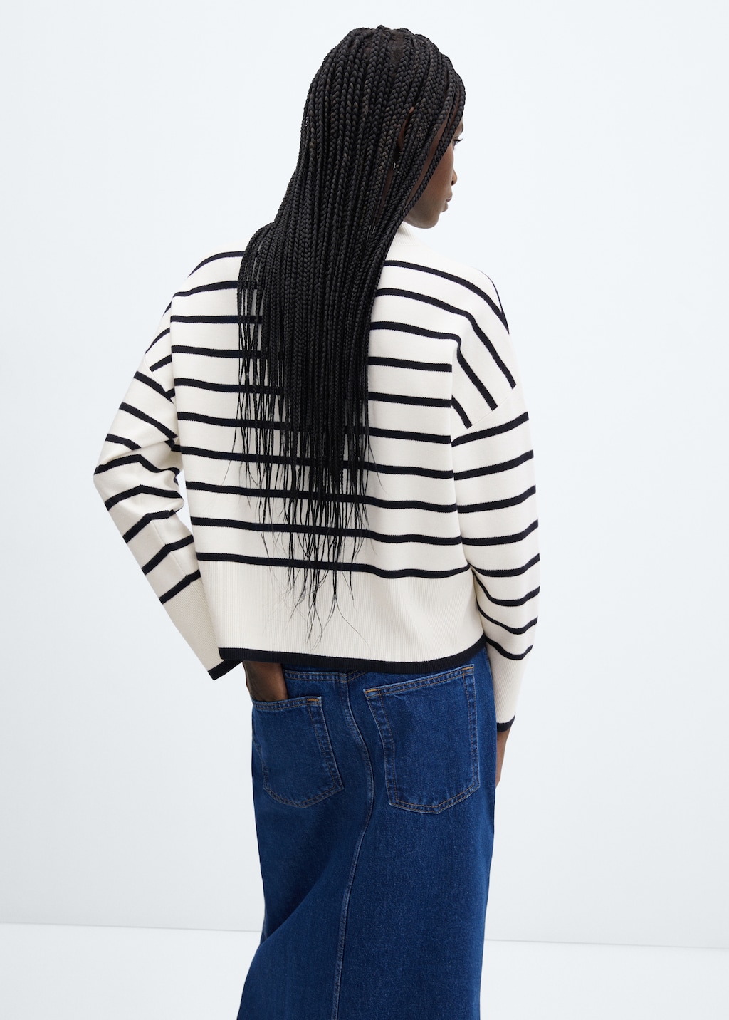 Oversized striped sweater - Reverse of the article