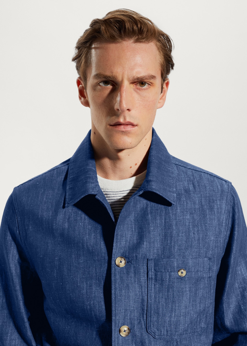 Cotton-linen jacket with pockets - Details of the article 1