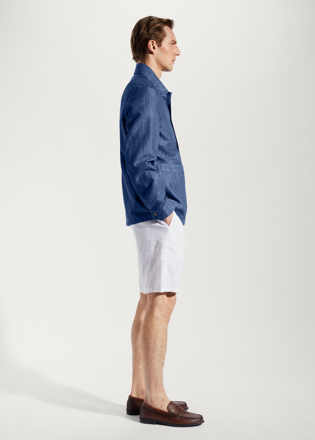 Cotton-linen jacket with pockets - Details of the article 2