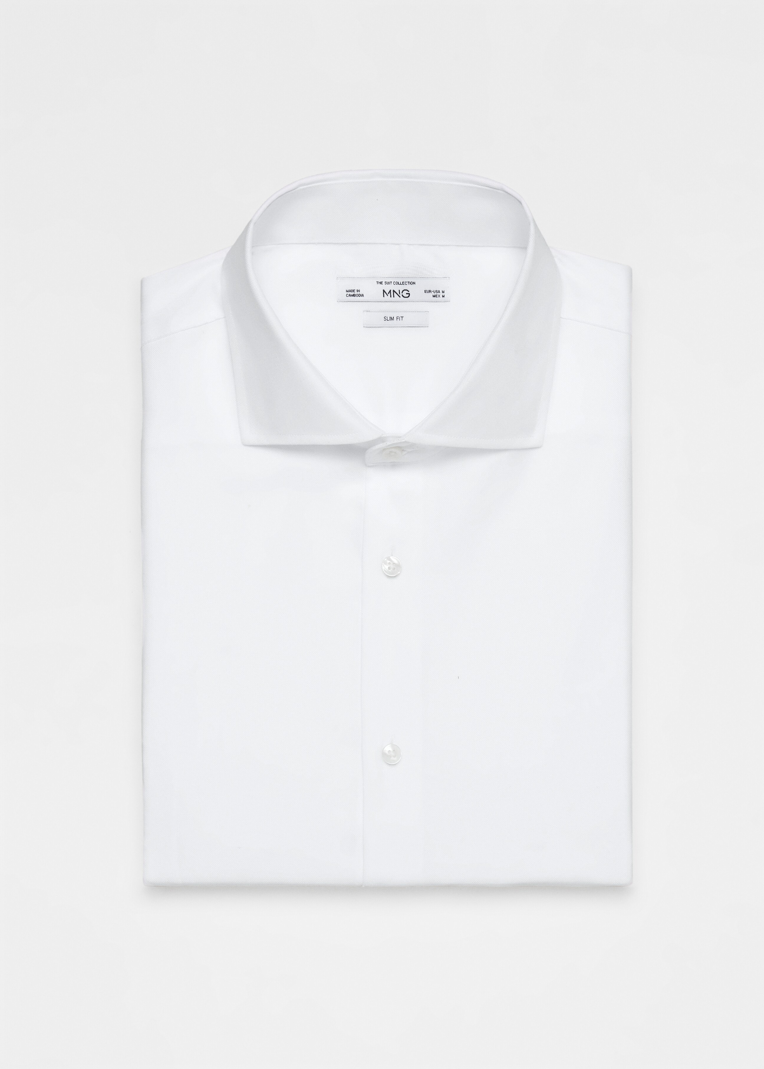 Slim-fit textured cotton suit shirt - Details of the article 8