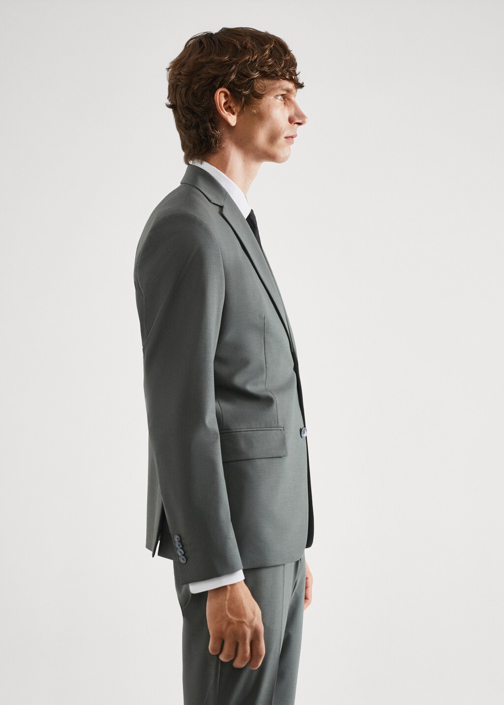 Slim-fit wool suit jacket - Details of the article 2