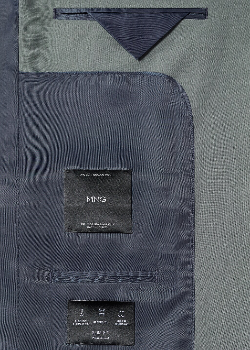 Vlněné oblekové sako slim fit - Detail zboží 8