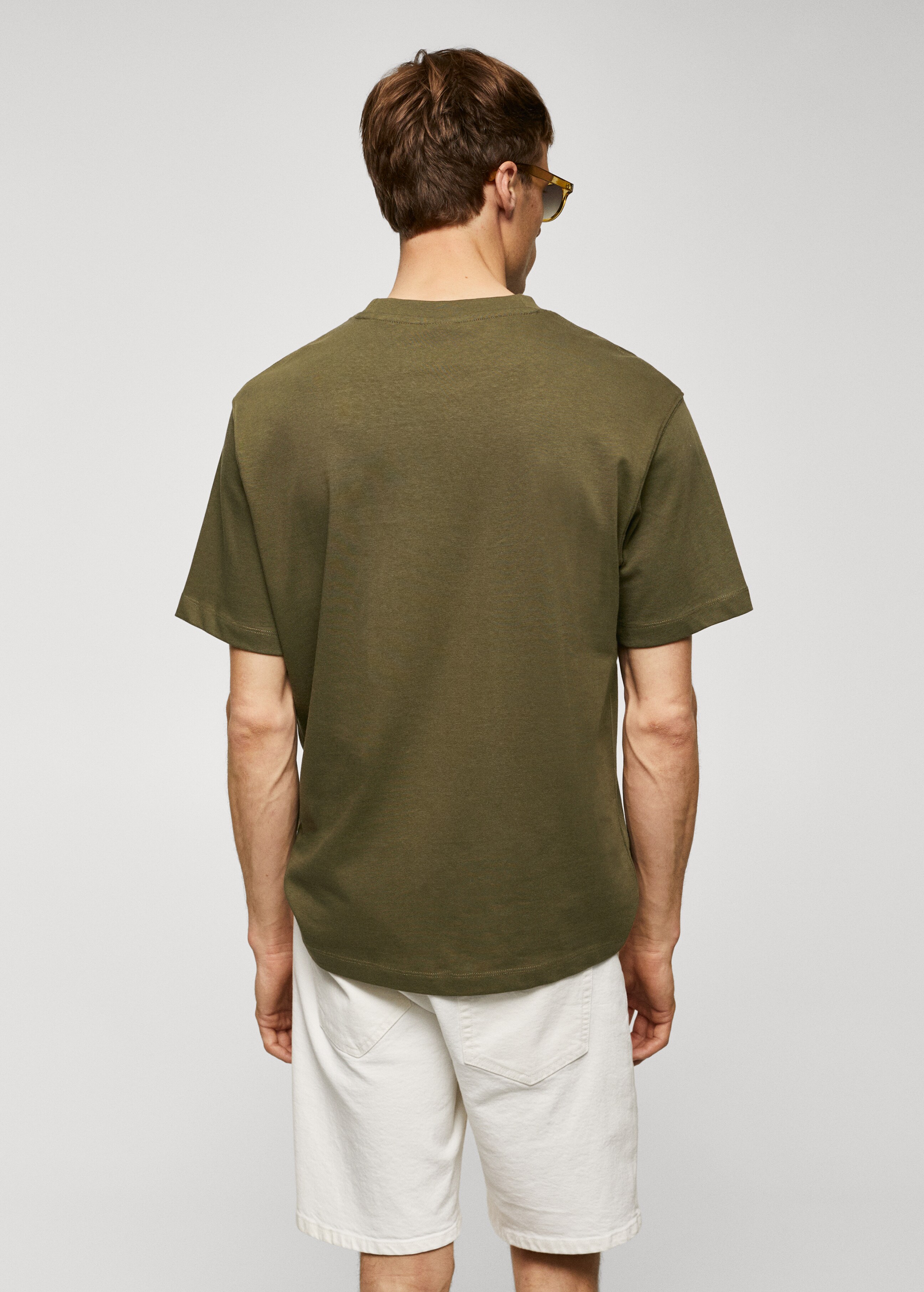 Basic 100% cotton relaxed-fit t-shirt - Reverse of the article