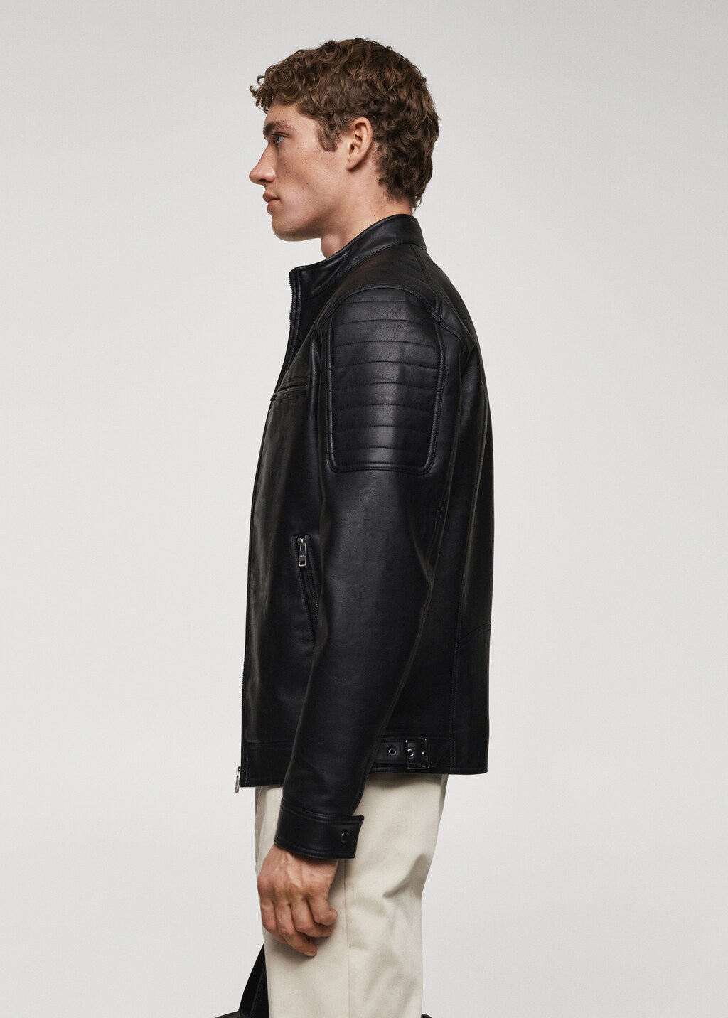 Nappa leather-effect jacket - Details of the article 2