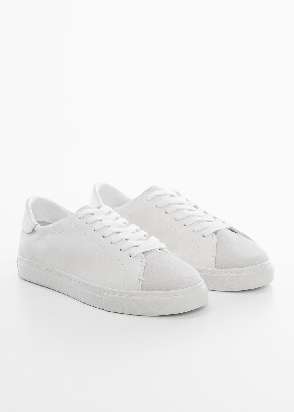 Leather panel sneakers - Medium plane