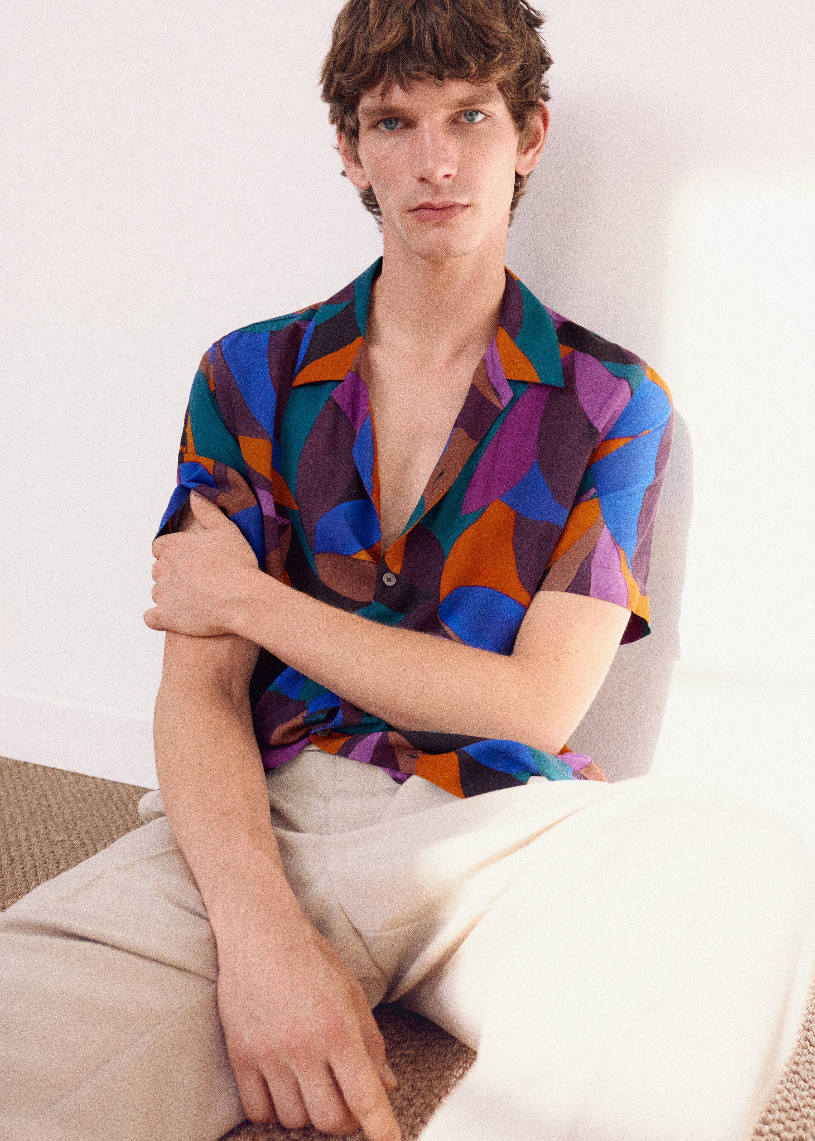 Geometric-print bowling shirt - Details of the article 5