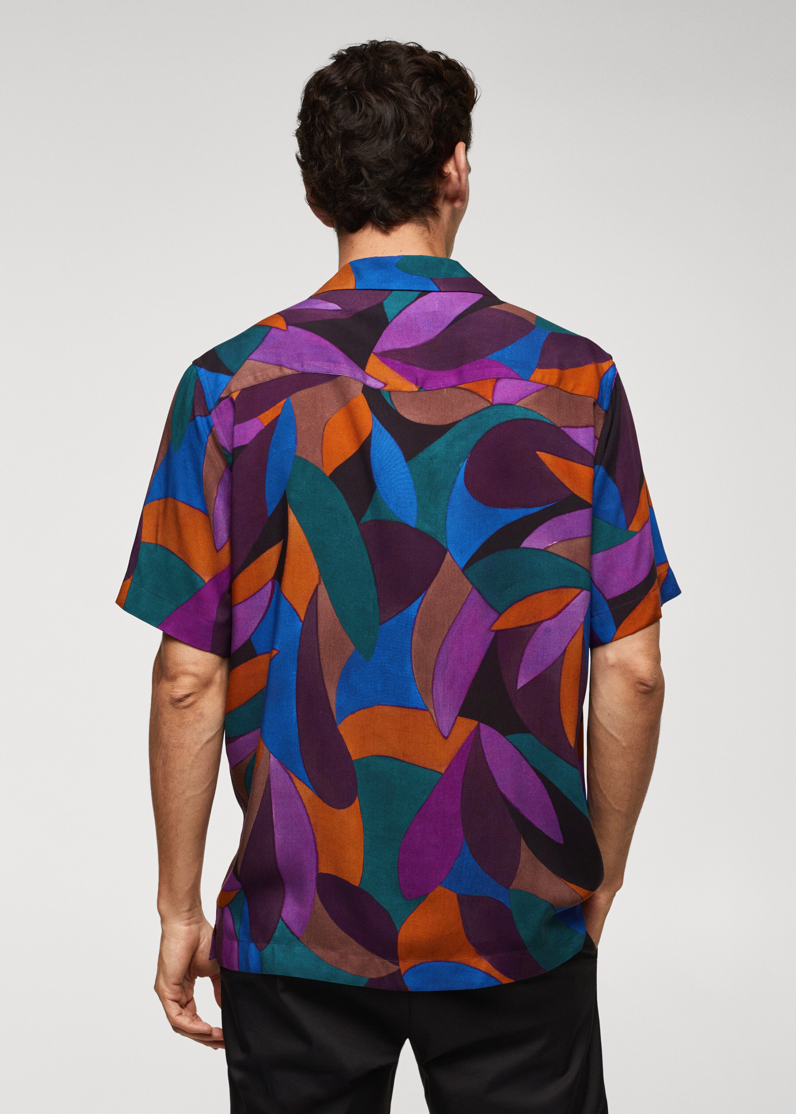 Geometric-print bowling shirt - Reverse of the article