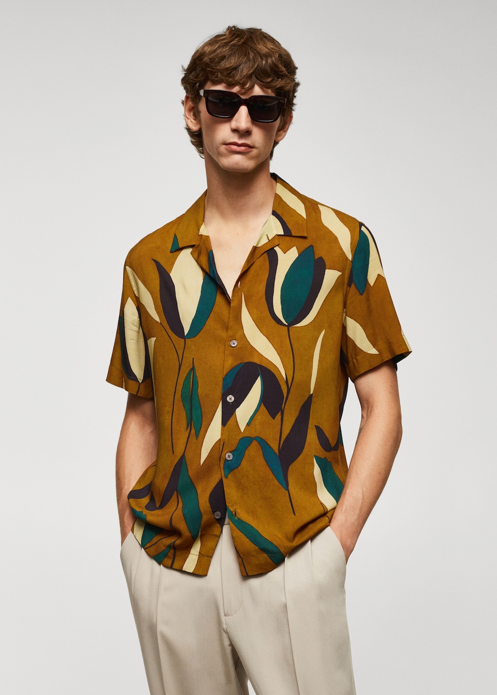 Printed bowling shirt - Medium plane