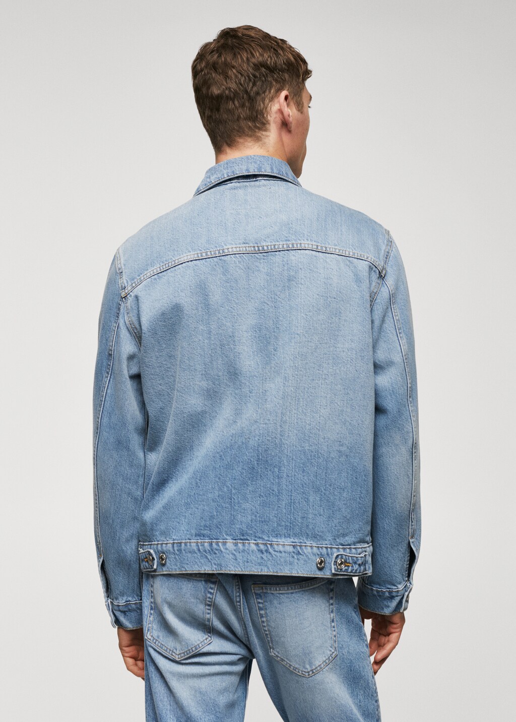 Pocket denim overshirt - Reverse of the article