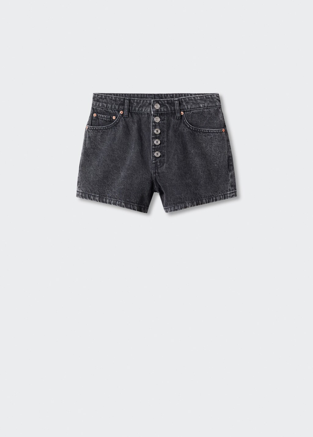 Denim shorts with buttons - Article without model