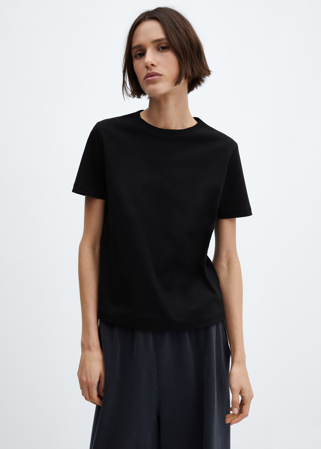 Premium cotton t-shirt - Women | MANGO OUTLET USA