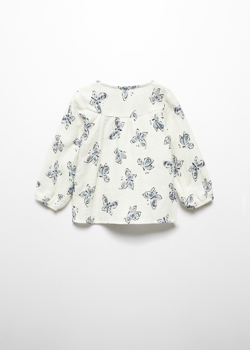 Butterfly-print blouse - Reverse of the article