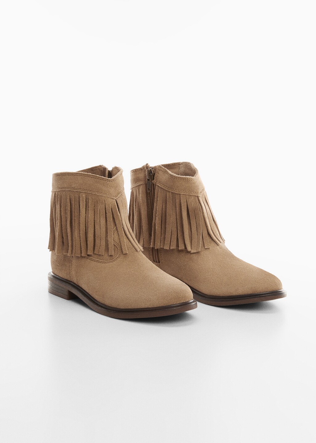 Fringed leather boots - Medium plane