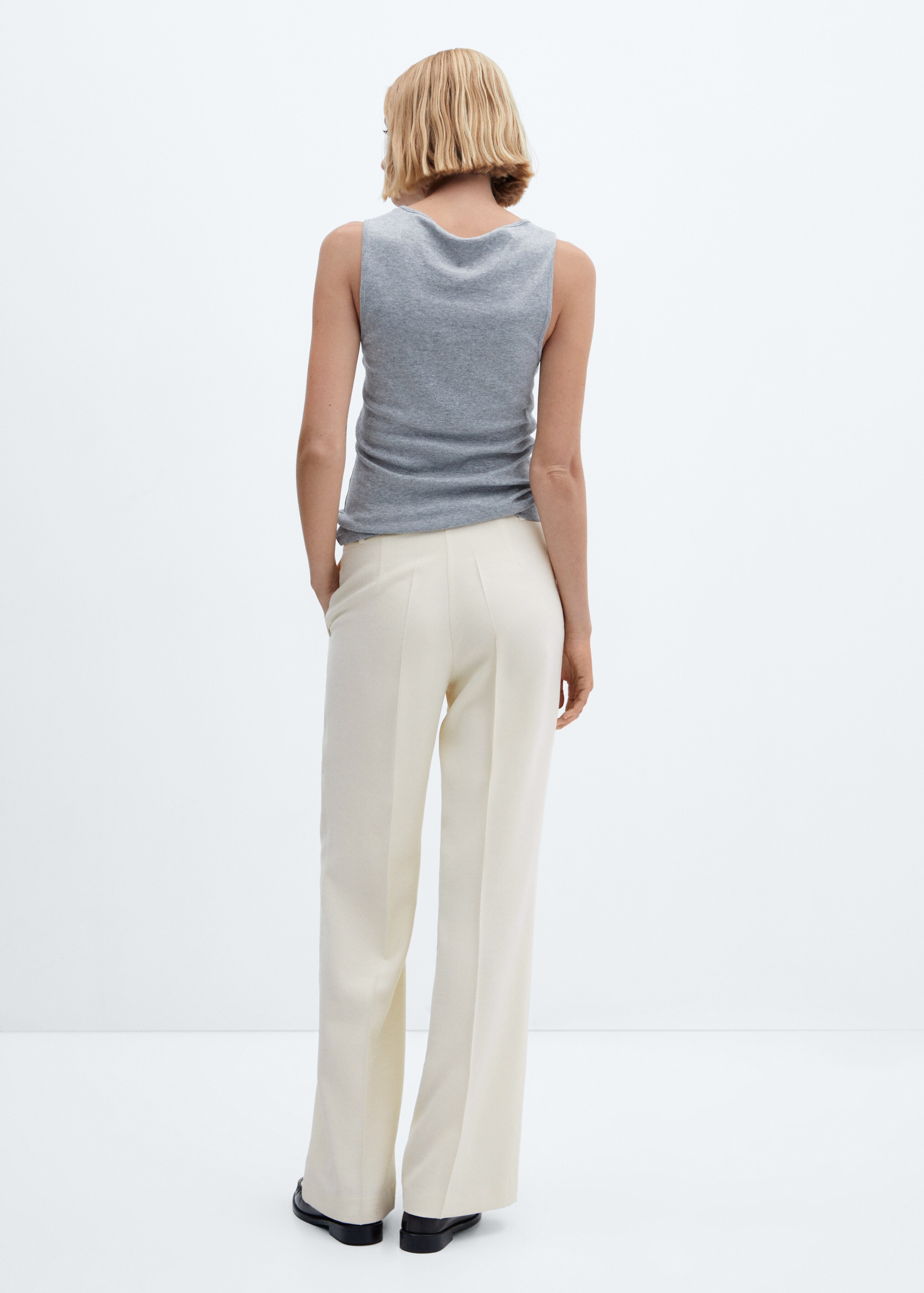 Low-waist wideleg trousers - Reverse of the article
