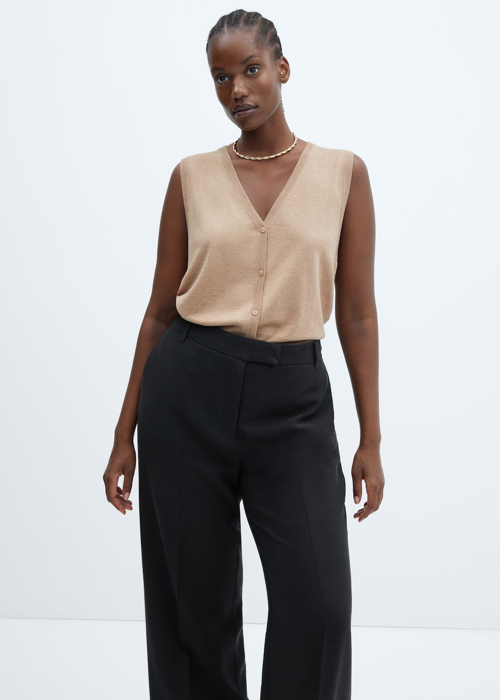 Low rise fashion wide leg pants