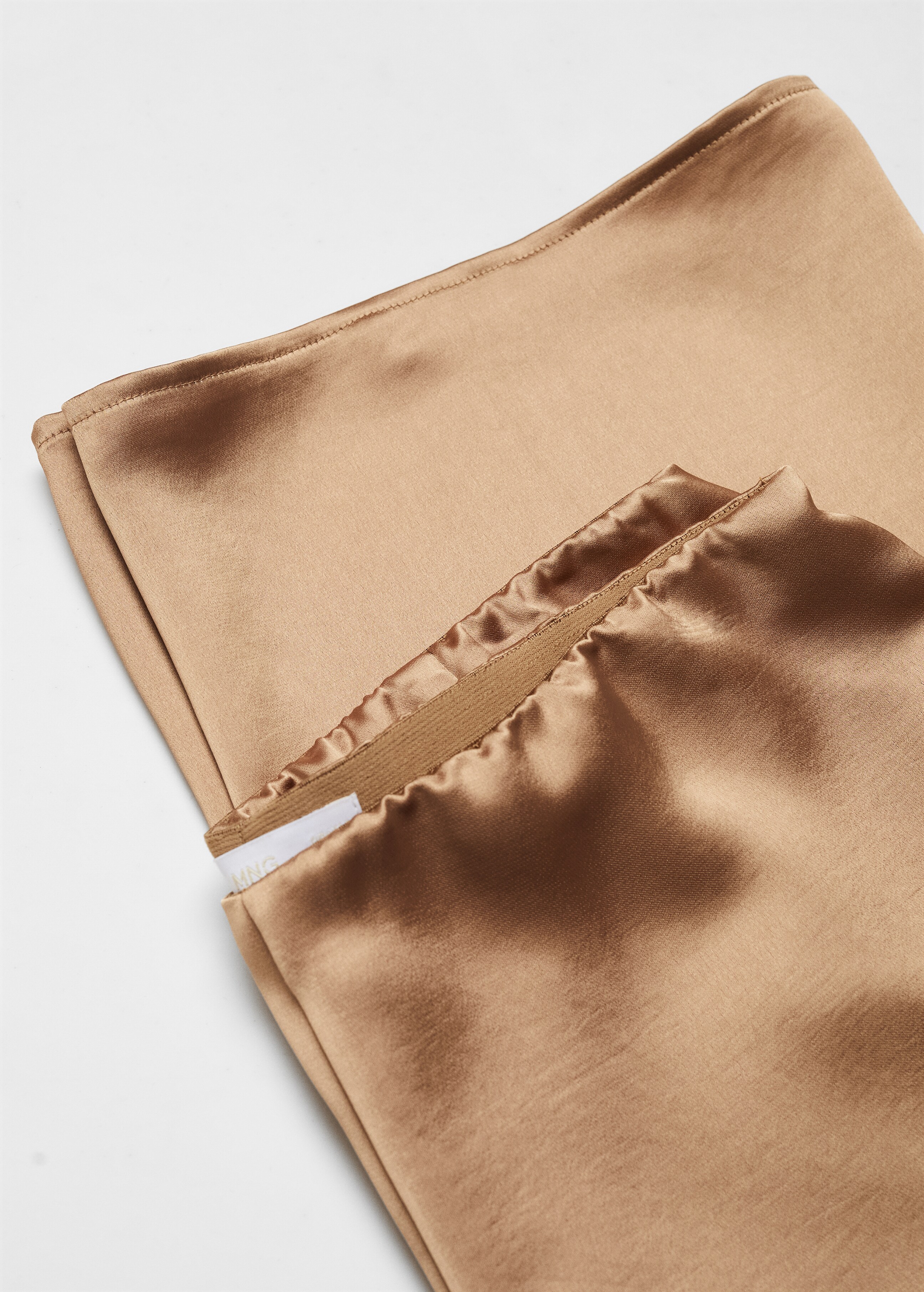 Satin-finish elastic waist trousers - Details of the article 8