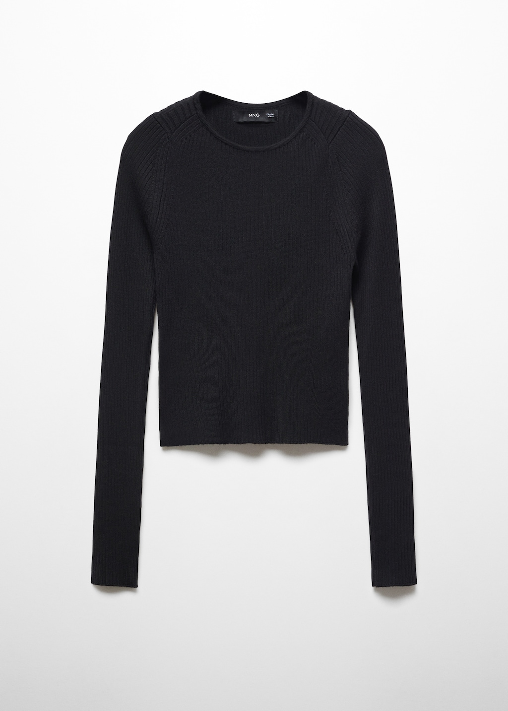 Ribbed round-neck sweater - Article without model